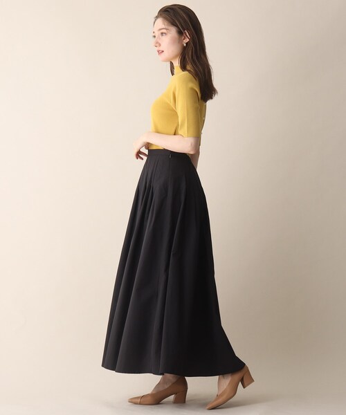 OPAQUE.CLIP（オペークドットクリップ）の「◆バックパール調ソウバリニット（ニット/セーター・レディース・マスタード/ブラック/ダークグリーン・38）」の10枚目の写真