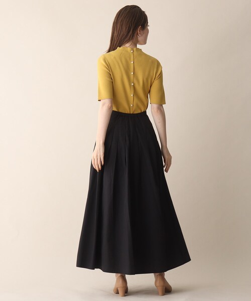 OPAQUE.CLIP（オペークドットクリップ）の「◆バックパール調ソウバリニット（ニット/セーター・レディース・マスタード/ブラック/ダークグリーン・38）」の11枚目の写真