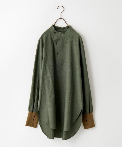 AMERICANA（アメリカーナ）の「[Americana×JEANS FACTORY/アメリカーナ×ジーンズファクトリー] 別注 硫化染め チュニックシャツブラウス（シャツ/ブラウス・レディース・ブラック/ベージュ/オリーブ・ONE SIZE）」の19枚目の写真