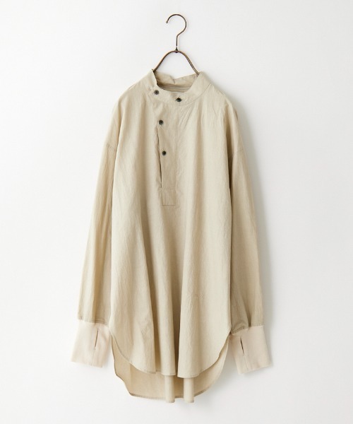 AMERICANA（アメリカーナ）の「[Americana×JEANS FACTORY/アメリカーナ×ジーンズファクトリー] 別注 硫化染め チュニックシャツブラウス（シャツ/ブラウス・レディース・ブラック/ベージュ/オリーブ・ONE SIZE）」の17枚目の写真