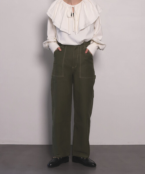 FREAK'S STORE(フリークスストア)の「カラーペインターパンツ(その他パンツ・レディース・ブラック/パープル/オリーブ/ピンク/イエロー・S/M)」の17枚目の写真
