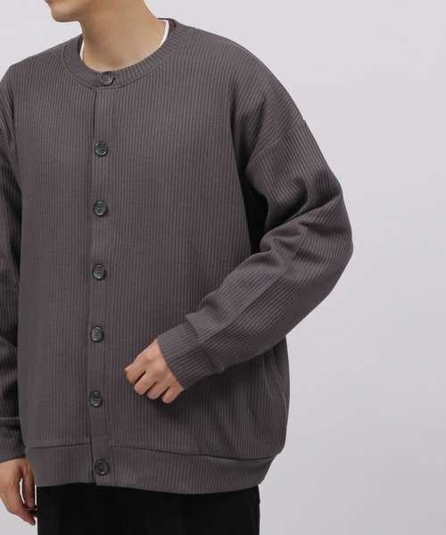 LAKOLE（ラコレ）の「ストレッチワッフルカーディガン / 125690（カーディガン/ボレロ・メンズ・オレンジ系その他2/パープル/グリーン/チャコール/ブルー/グレー/マスタード/ライトグリーン・LARGE/X-LARGE/MEDIUM）」の22枚目の写真