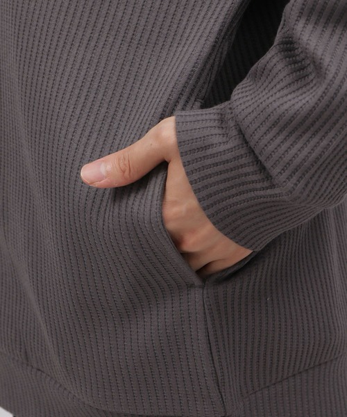 LAKOLE（ラコレ）の「ストレッチワッフルカーディガン / 125690（カーディガン/ボレロ・メンズ・オレンジ系その他2/パープル/グリーン/チャコール/ブルー/グレー/マスタード/ライトグリーン・LARGE/X-LARGE/MEDIUM）」の10枚目の写真