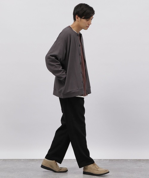 LAKOLE（ラコレ）の「ストレッチワッフルカーディガン / 125690（カーディガン/ボレロ・メンズ・オレンジ系その他2/パープル/グリーン/チャコール/ブルー/グレー/マスタード/ライトグリーン・LARGE/X-LARGE/MEDIUM）」の19枚目の写真