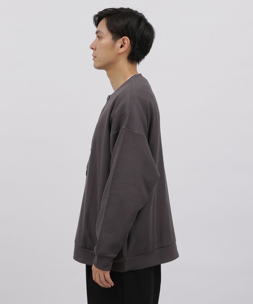 LAKOLE（ラコレ）の「ストレッチワッフルカーディガン / 125690（カーディガン/ボレロ・メンズ・オレンジ系その他2/パープル/グリーン/チャコール/ブルー/グレー/マスタード/ライトグリーン・LARGE/X-LARGE/MEDIUM）」の11枚目の写真