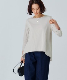 GIZAコットンバックギャザーTシャツ
