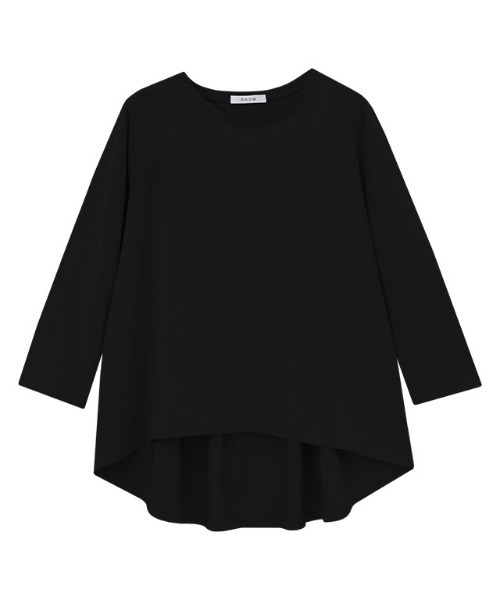 RASW(ラス)の「GIZAコットンバックギャザーTシャツ(Tシャツ/カットソー・レディース・ブラック/オフホワイト/グレー系その他・M/L)」の17枚目の写真