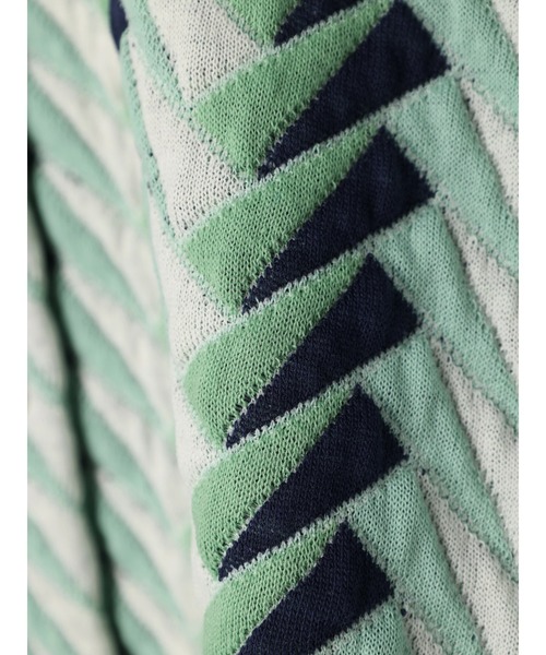 earth music&ecology（アースミュージックアンドエコロジー）の「前後2way膨れジャガードカーディガン cardigan（カーディガン/ボレロ・レディース・ブラック/グリーン/アイボリー・FREE）」の12枚目の写真