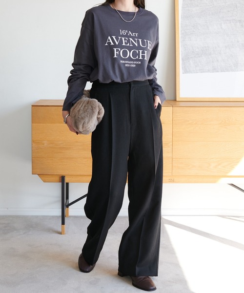 DISCOAT(ディスコート)の「【WEB限定】3段ロゴロンT(Tシャツ/カットソー・レディース・ホワイト/オフホワイト/チャコールグレー/ブラウン・FREE)」の11枚目の写真
