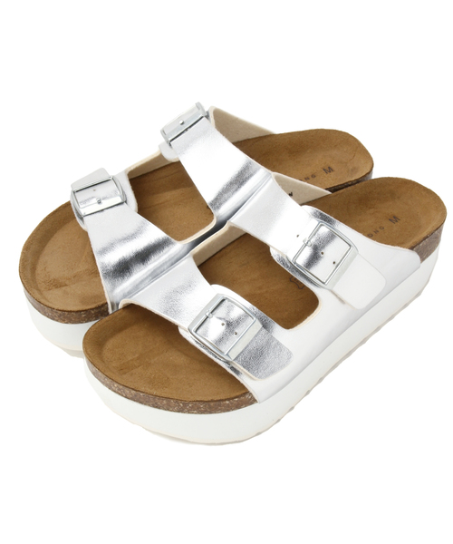 CROON A SONG（クルーンアソング）の「厚底ストラッサンダル（サンダル・レディース・ホワイト/ブラック/ライトブルー/シルバー・M/S/L）」の4枚目の写真