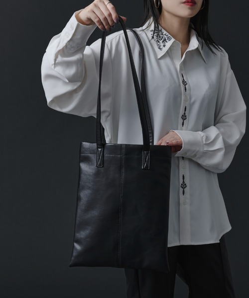 Ellno Loset（エルノロゼット）の「トートステッチBAG（トートバッグ・メンズ・ブラック・FREE）」の8枚目の写真