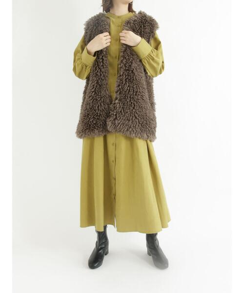 Samansa Mos2 blue(サマンサモスモスブルー)の「シャツワンピース(ワンピース・レディース・グレー/ネイビー/イエロー・フリ-)」の20枚目の写真