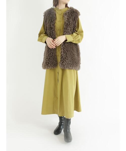 Samansa Mos2 blue(サマンサモスモスブルー)の「シャツワンピース(ワンピース・レディース・グレー/ネイビー/イエロー・フリ-)」の19枚目の写真