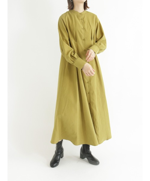 Samansa Mos2 blue(サマンサモスモスブルー)の「シャツワンピース(ワンピース・レディース・グレー/ネイビー/イエロー・フリ-)」の3枚目の写真