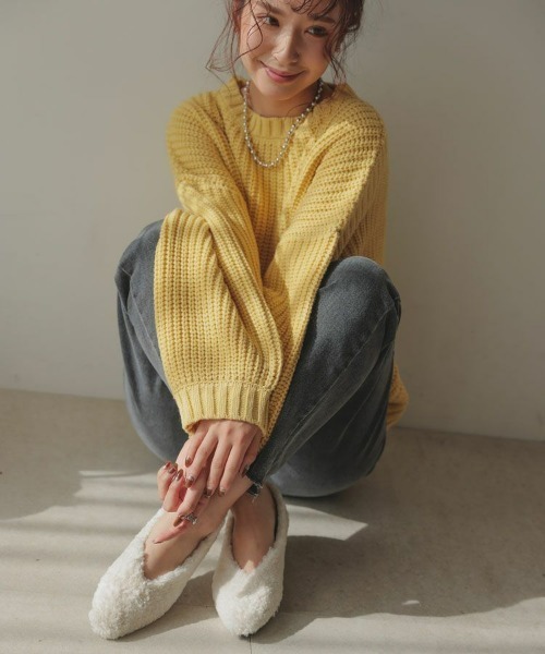 DONOBAN（ドノバン）の「ボアパンプス（バレエシューズ・レディース・アイボリー/ブラック・35(22.5cm)/37(23.5cm)/24.5cm）」の8枚目の写真