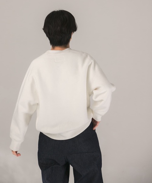 URBAN RESEARCH DOORS（アーバンリサーチドアーズ）の「UNIFY　裏起毛プルオーバー（スウェット・レディース・ホワイト/オートミール・ONE）」の6枚目の写真