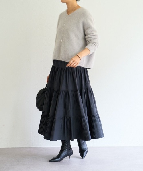 BEARDSLEY プリーツティアードスカート ブラック クリーニング済 Amazon.co.jp: [BEARDSLEY] [ビアズリー] プリーツティアード