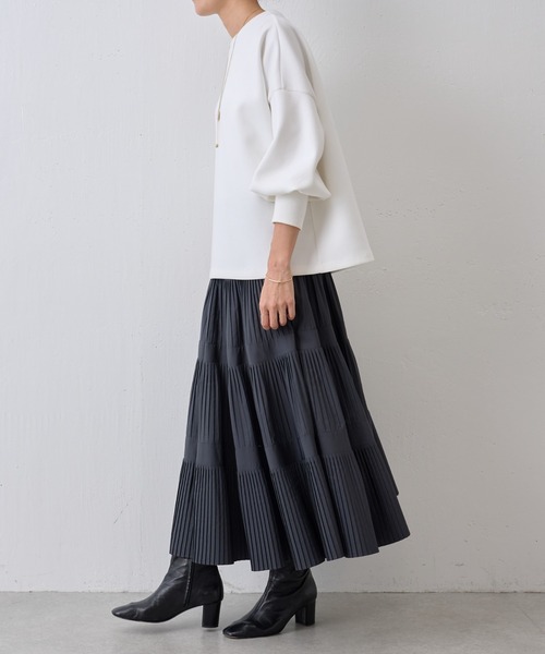 ビアズリー　プリーツティアードスカート BEARDSLEY スカート プリーツティアードスカート : ZOZOTOWN