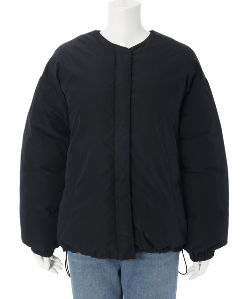 fifth（フィフス）の「ノーカラー中綿ショートコート（ダウンジャケット/コート・レディース・ベージュ/ブラック・M）」の10枚目の写真