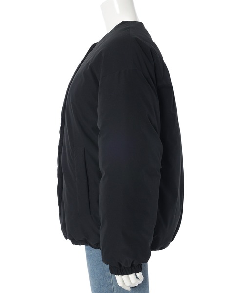 fifth（フィフス）の「ノーカラー中綿ショートコート（ダウンジャケット/コート・レディース・ベージュ/ブラック・M）」の13枚目の写真