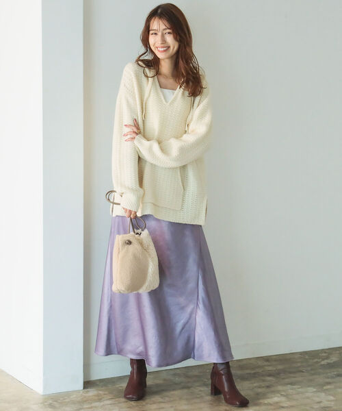 B:MING by BEAMS(ビーミングバイビームス)の「B:MING by BEAMS / メキシカン パーカーニット(ニット/セーター・レディース・ブラック/オフホワイト/ベージュ・FREE)」の19枚目の写真