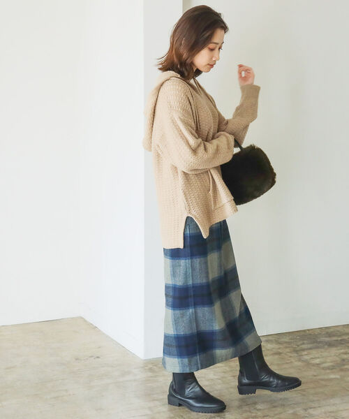 B:MING by BEAMS(ビーミングバイビームス)の「B:MING by BEAMS / メキシカン パーカーニット(ニット/セーター・レディース・ブラック/オフホワイト/ベージュ・FREE)」の21枚目の写真