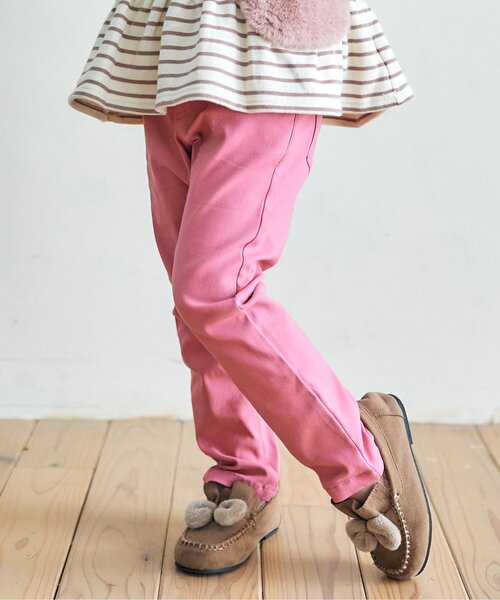 apres les cours（アプレレクール）の「裏微起毛ツイル/7days Style pants（その他パンツ・キッズ・ベージュ/ブラック/イエロー/グリーン/ピンク・100/110/120/80/90/130/140）」の5枚目の写真