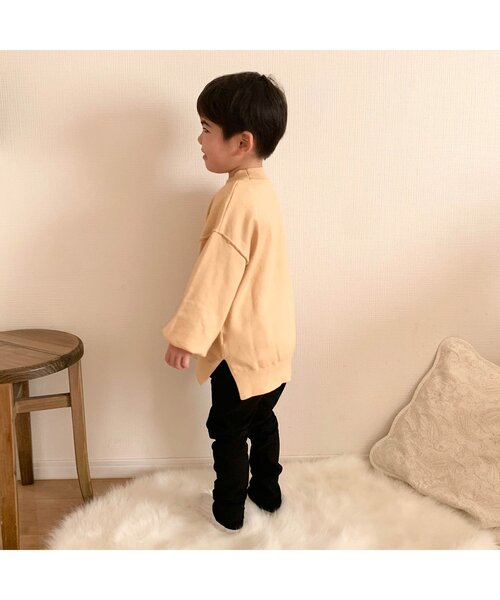 apres les cours（アプレレクール）の「裏微起毛ツイル/7days Style pants（その他パンツ・キッズ・ベージュ/ブラック/イエロー/グリーン/ピンク・100/110/120/80/90/130/140）」の9枚目の写真