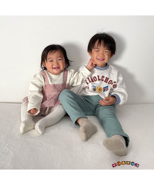 apres les cours（アプレレクール）の「裏微起毛ツイル/7days Style pants（その他パンツ・キッズ・ベージュ/ブラック/イエロー/グリーン/ピンク・100/110/120/80/90/130/140）」の12枚目の写真