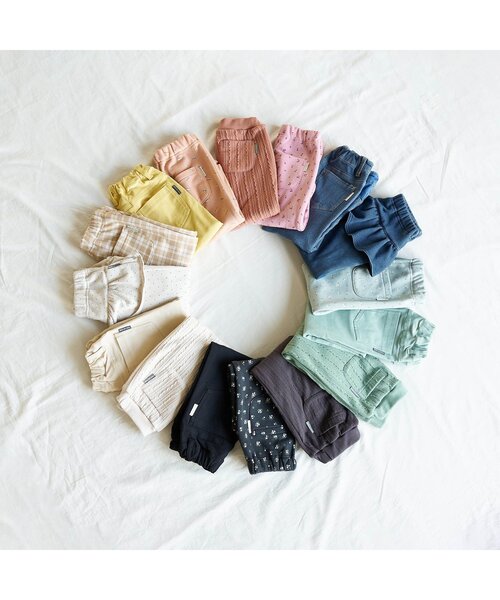 apres les cours（アプレレクール）の「裏微起毛ツイル/7days Style pants（その他パンツ・キッズ・ベージュ/ブラック/イエロー/グリーン/ピンク・100/110/120/80/90/130/140）」の13枚目の写真