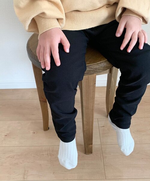 apres les cours（アプレレクール）の「裏微起毛ツイル/7days Style pants（その他パンツ・キッズ・ベージュ/ブラック/イエロー/グリーン/ピンク・100/110/120/80/90/130/140）」の22枚目の写真
