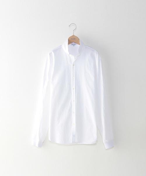 Steven Alan（スティーブンアラン）の「＜steven alan＞ 11 Crop Collar SHT/ｼｬﾂ◆（シャツ/ブラウス・メンズ・ホワイト/ライトブルー・MEDIUM/X-SMALL/SMALL）」の2枚目の写真