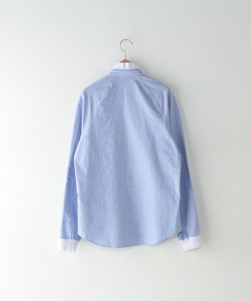 Steven Alan（スティーブンアラン）の「＜steven alan＞ 11 Crop Collar SHT/ｼｬﾂ◆（シャツ/ブラウス・メンズ・ホワイト/ライトブルー・MEDIUM/X-SMALL/SMALL）」の3枚目の写真