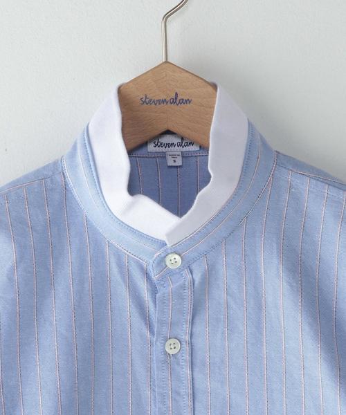 Steven Alan（スティーブンアラン）の「＜steven alan＞ 11 Crop Collar SHT/ｼｬﾂ◆（シャツ/ブラウス・メンズ・ホワイト/ライトブルー・MEDIUM/X-SMALL/SMALL）」の4枚目の写真