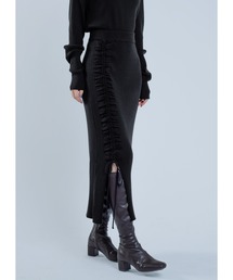 Adoon plain | 【セットアップ可能】2way/スリットニットスカート(スカート)