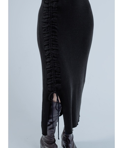 Adoon plain(アドーンプレーン)の「【セットアップ可能】2way/スリットニットスカート(スカート・レディース・ブルー/ブラック・MEDIUM/LARGE)」の19枚目の写真