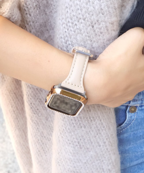 Urban Coral(アーバンコーラル)の「Apple Watch Band / アップルウォッチ バンド くすみカラースリムレザー / Urban Coral(デジタル腕時計・レディース・モカ/ベージュ/グレー系その他2/ブラウン/ダークオリーブ/ブラック/アイボリー/グレー系その他/ブラウン系その他/ピンク系その他・40mm/44mm)」の8枚目の写真