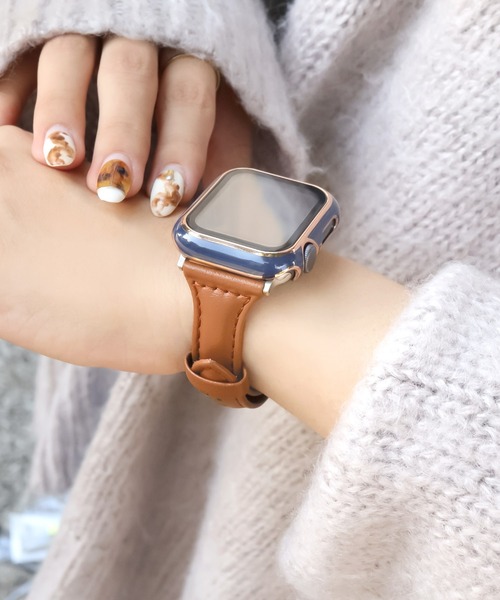 Urban Coral(アーバンコーラル)の「Apple Watch Band / アップルウォッチ バンド くすみカラースリムレザー / Urban Coral(デジタル腕時計・レディース・モカ/ベージュ/グレー系その他2/ブラウン/ダークオリーブ/ブラック/アイボリー/グレー系その他/ブラウン系その他/ピンク系その他・40mm/44mm)」の6枚目の写真