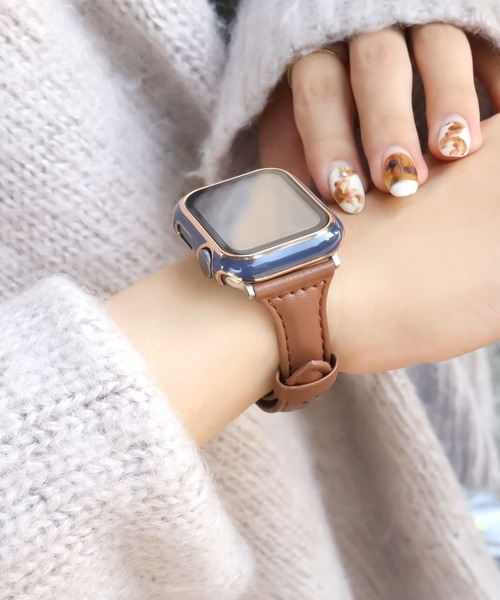 Urban Coral(アーバンコーラル)の「Apple Watch Band / アップルウォッチ バンド くすみカラースリムレザー / Urban Coral(デジタル腕時計・レディース・モカ/ベージュ/グレー系その他2/ブラウン/ダークオリーブ/ブラック/アイボリー/グレー系その他/ブラウン系その他/ピンク系その他・40mm/44mm)」の4枚目の写真