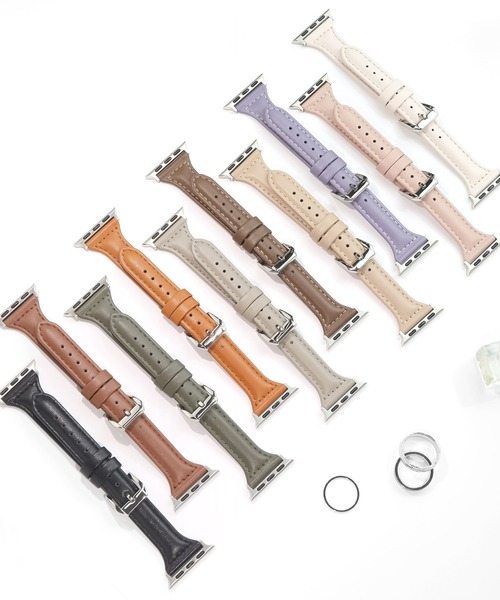 Urban Coral(アーバンコーラル)の「Apple Watch Band / アップルウォッチ バンド くすみカラースリムレザー / Urban Coral(デジタル腕時計・レディース・モカ/ベージュ/グレー系その他2/ブラウン/ダークオリーブ/ブラック/アイボリー/グレー系その他/ブラウン系その他/ピンク系その他・40mm/44mm)」の12枚目の写真
