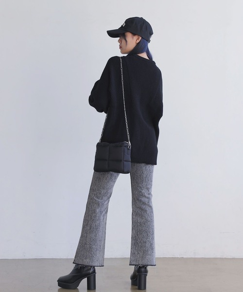 PAGEBOY（ページボーイ）の「6Gワッフルスリーブコットンプルオーバー（ニット/セーター・レディース・ブラック/ミント/オフホワイト/ピンク・FREE）」の21枚目の写真