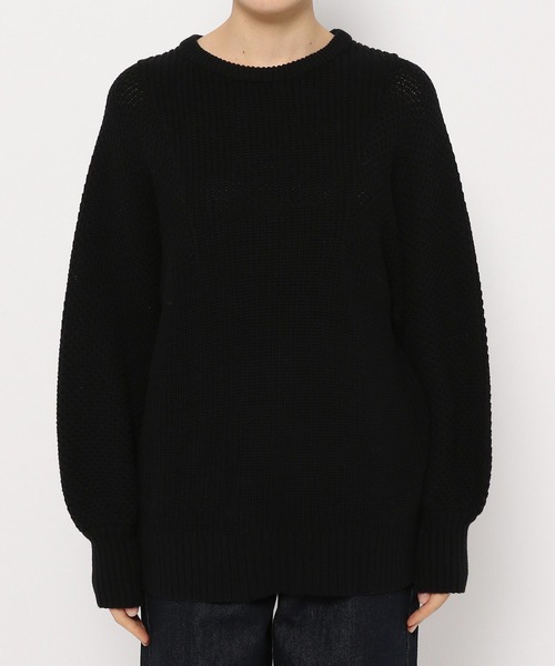 PAGEBOY（ページボーイ）の「6Gワッフルスリーブコットンプルオーバー（ニット/セーター・レディース・ブラック/ミント/オフホワイト/ピンク・FREE）」の14枚目の写真