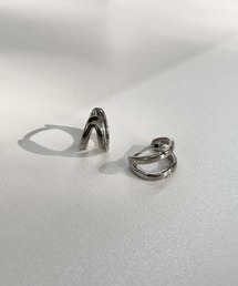 【金属アレルギー対応】 ダブルライン ミニ フープピアス / サージカルステンレス 316L