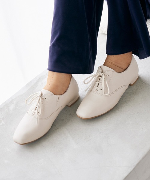 ホワイトレースアップシューズ3 セール】レースアップシューズ 3E／2cmヒール（その他シューズ