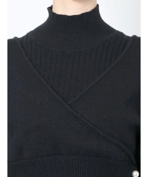 LAGUNAMOON（ラグナムーン）の「カシュクールニットセットワンピース（ワンピース・レディース・ベージュ/ラベンダー/ブラック・FREE）」の7枚目の写真