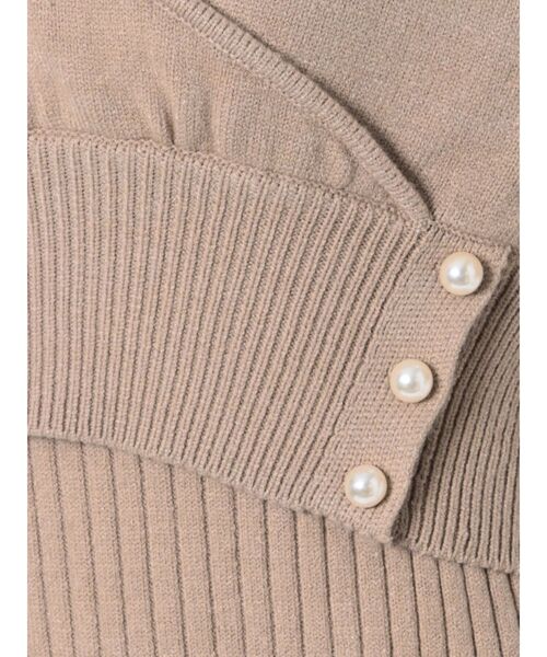 LAGUNAMOON（ラグナムーン）の「カシュクールニットセットワンピース（ワンピース・レディース・ベージュ/ラベンダー/ブラック・FREE）」の12枚目の写真