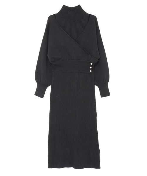 LAGUNAMOON（ラグナムーン）の「カシュクールニットセットワンピース（ワンピース・レディース・ベージュ/ラベンダー/ブラック・FREE）」の16枚目の写真