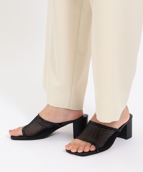 Ray BEAMS(レイビームス)の「Ray BEAMS / メッシュ ヒール サンダル(サンダル・レディース・ブラック・23.0cm/23.5cm/24.0cm/24.5cm/25.0cm)」の1枚目の写真