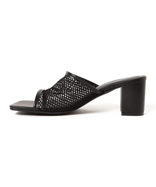 Ray BEAMS(レイビームス)の「Ray BEAMS / メッシュ ヒール サンダル(サンダル・レディース・ブラック・23.0cm/23.5cm/24.0cm/24.5cm/25.0cm)」の3枚目の写真