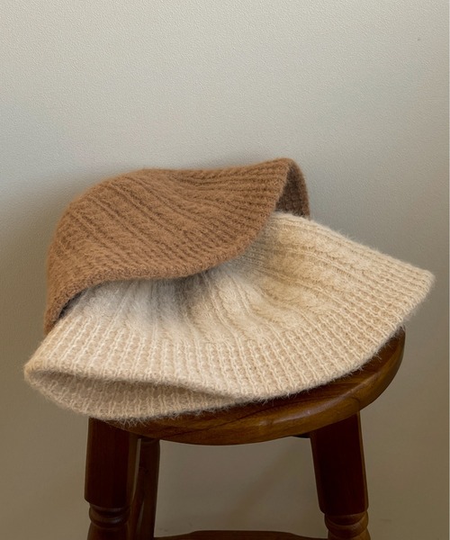 apres jour clair（アプレジュールクレア）の「【apres jour clair×ARIAZ】ニットハット（ハット・レディース・ベージュ/アイボリー・FREE）」の2枚目の写真